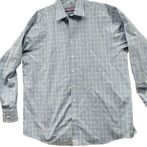 Vineyard Vines Burgee Shirt Blue Green Plaid‎ Button Down Men's Size XL Preppy